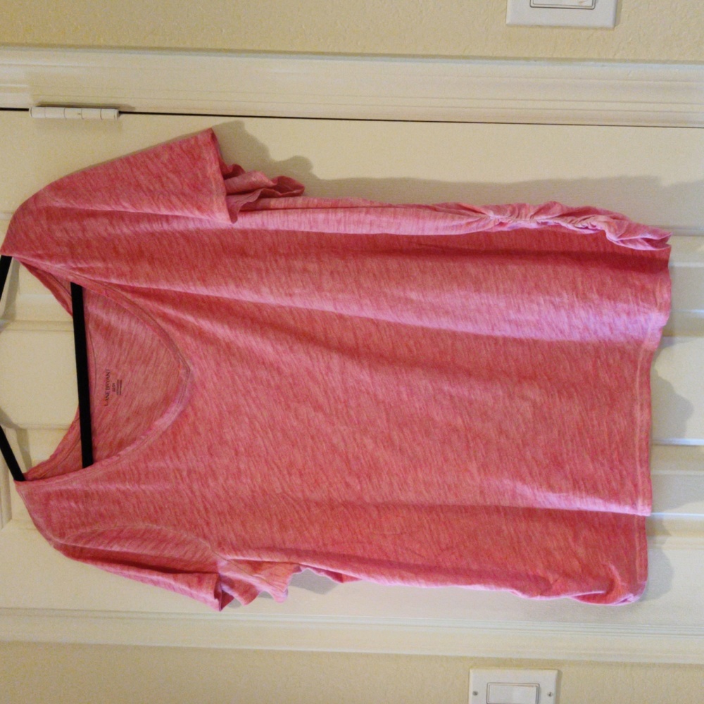 Lane Bryant V-Neck Heathered red tee Size 22/24